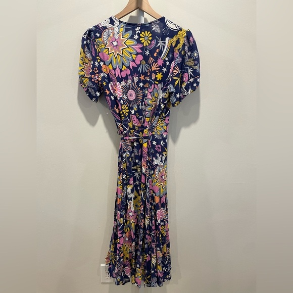 ModCloth Kaleidoscopic Dreamscape Midi Wrap Dress Size 2 - Picture 8 of 9